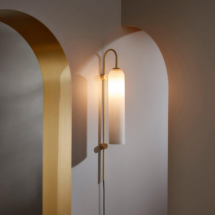 Modern Glass Plug-In Wall Lamp.