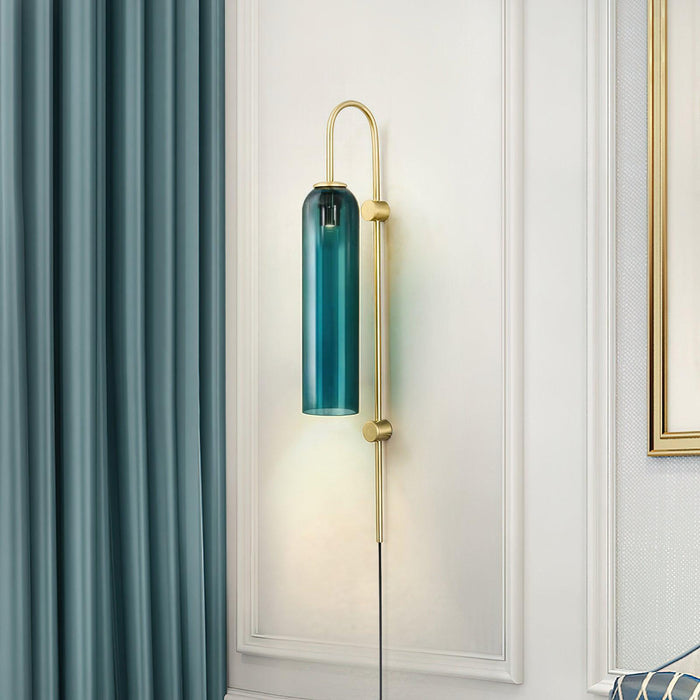 Modern Glass Plug-In Wall Lamp.