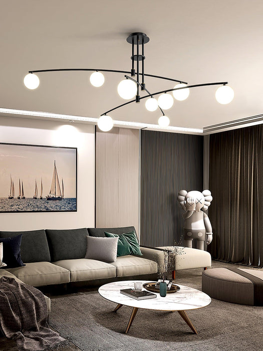 Modern Long Arm Chandelier.