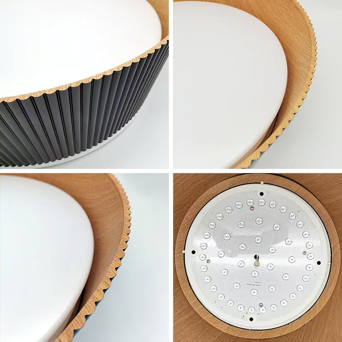 Modern Ribbed Ceiling Light - Vakkerlight