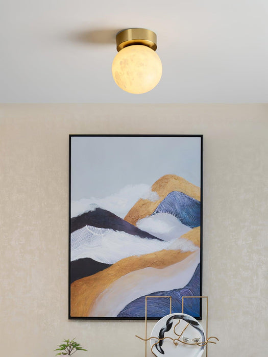 Moon Alabaster Ceiling Light - DWHOME