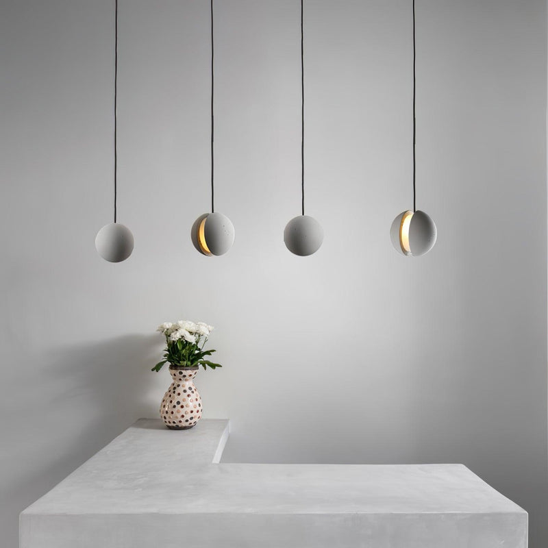 Moon Concrete Pendant Lamp-DWHOME