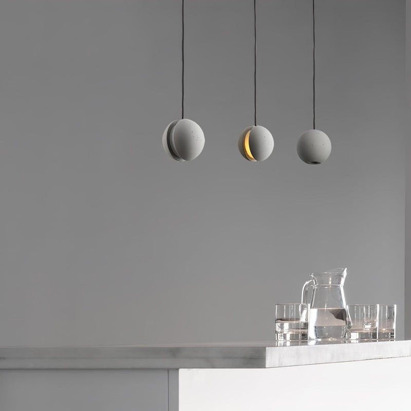 Moon Concrete Pendant Lamp-DWHOME