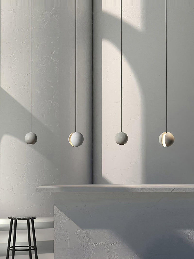 Moon Concrete Pendant Lamp-DWHOME