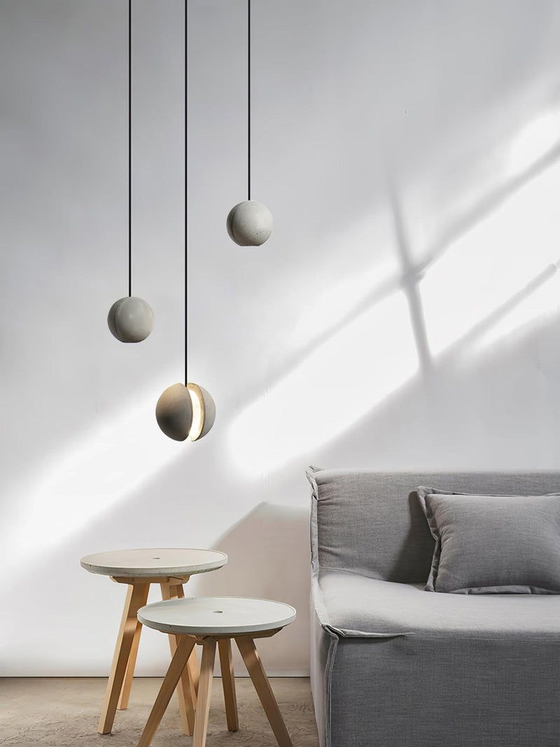 Moon Concrete Pendant Lamp-DWHOME