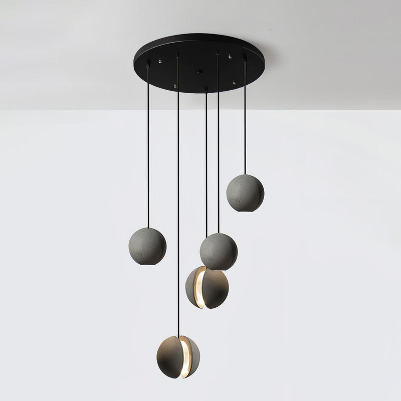 Moon Concrete Pendant Lamp-DWHOME