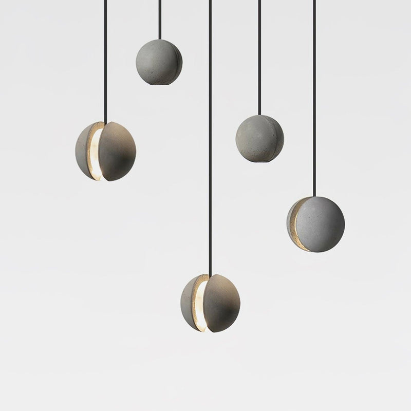 Moon Concrete Pendant Lamp-DWHOME