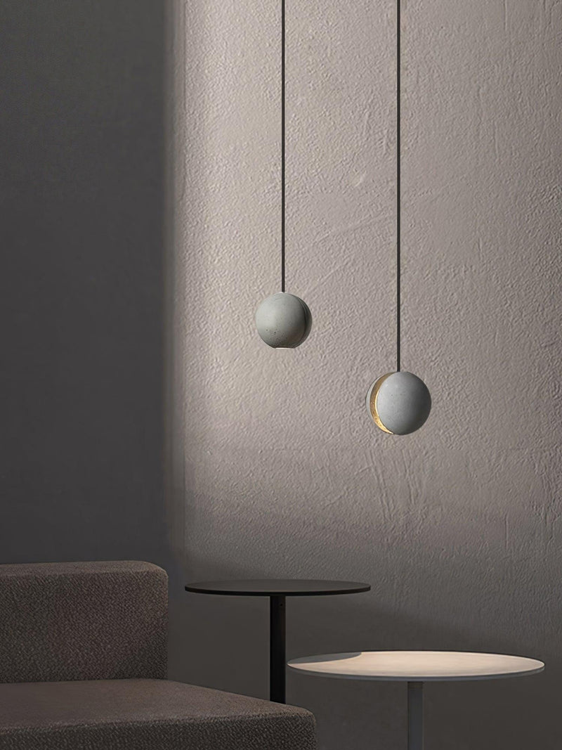 Moon Concrete Pendant Lamp-DWHOME