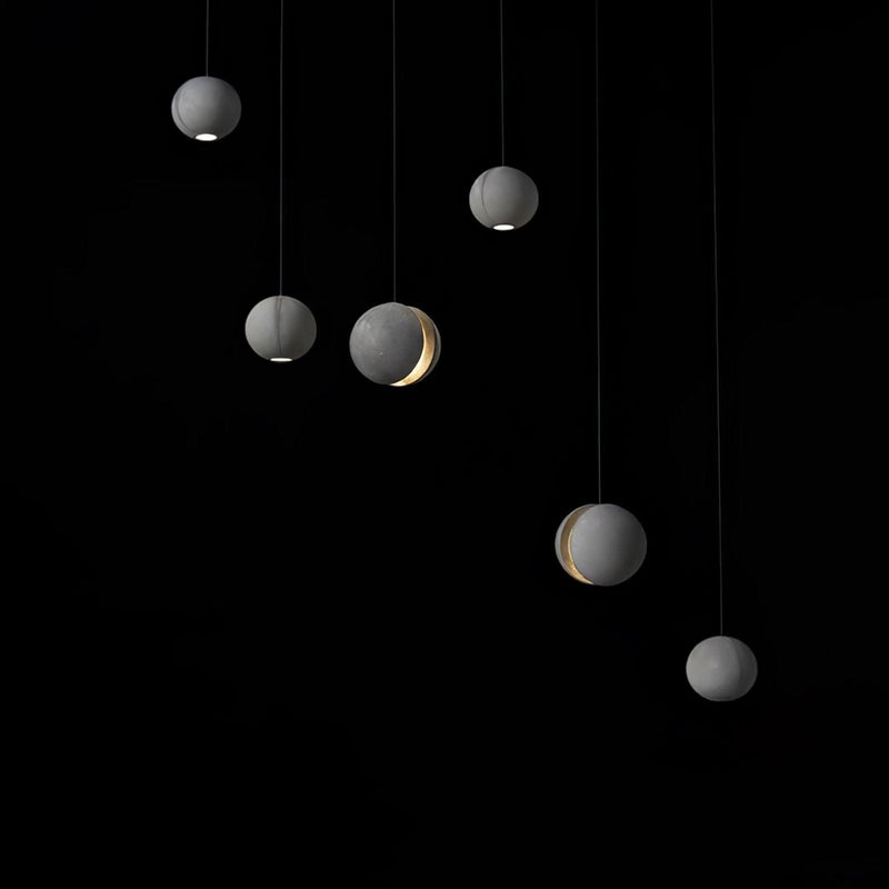 Moon Concrete Pendant Lamp-DWHOME
