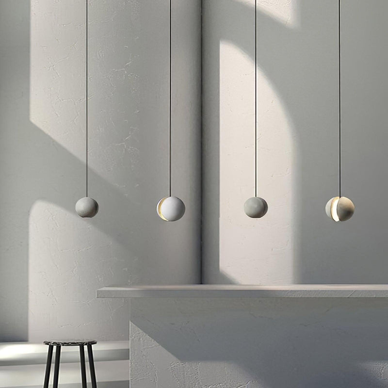 Moon Concrete Pendant Lamp-DWHOME