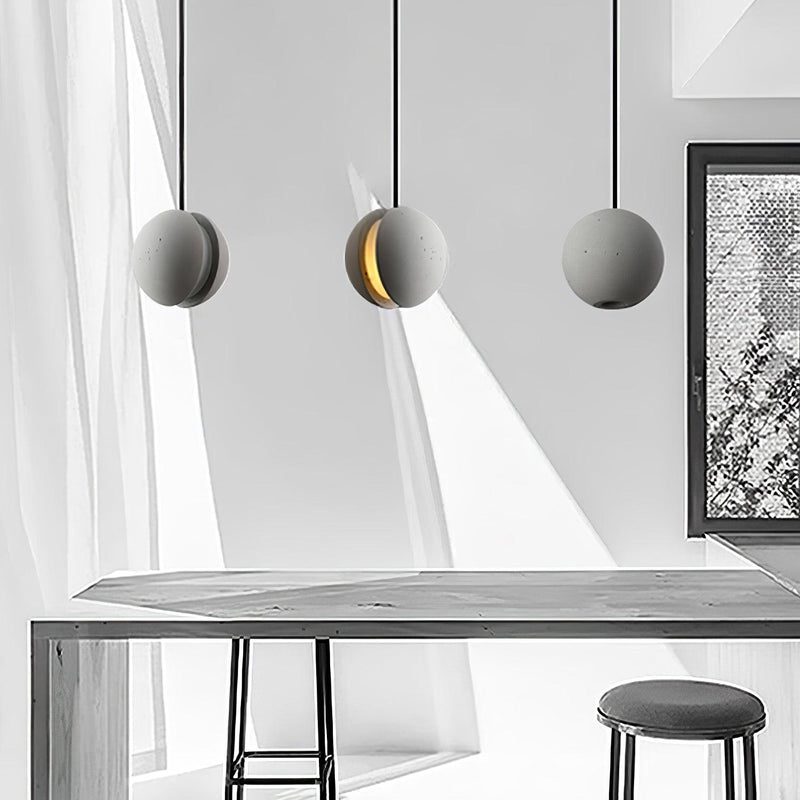 Moon Concrete Pendant Lamp-DWHOME