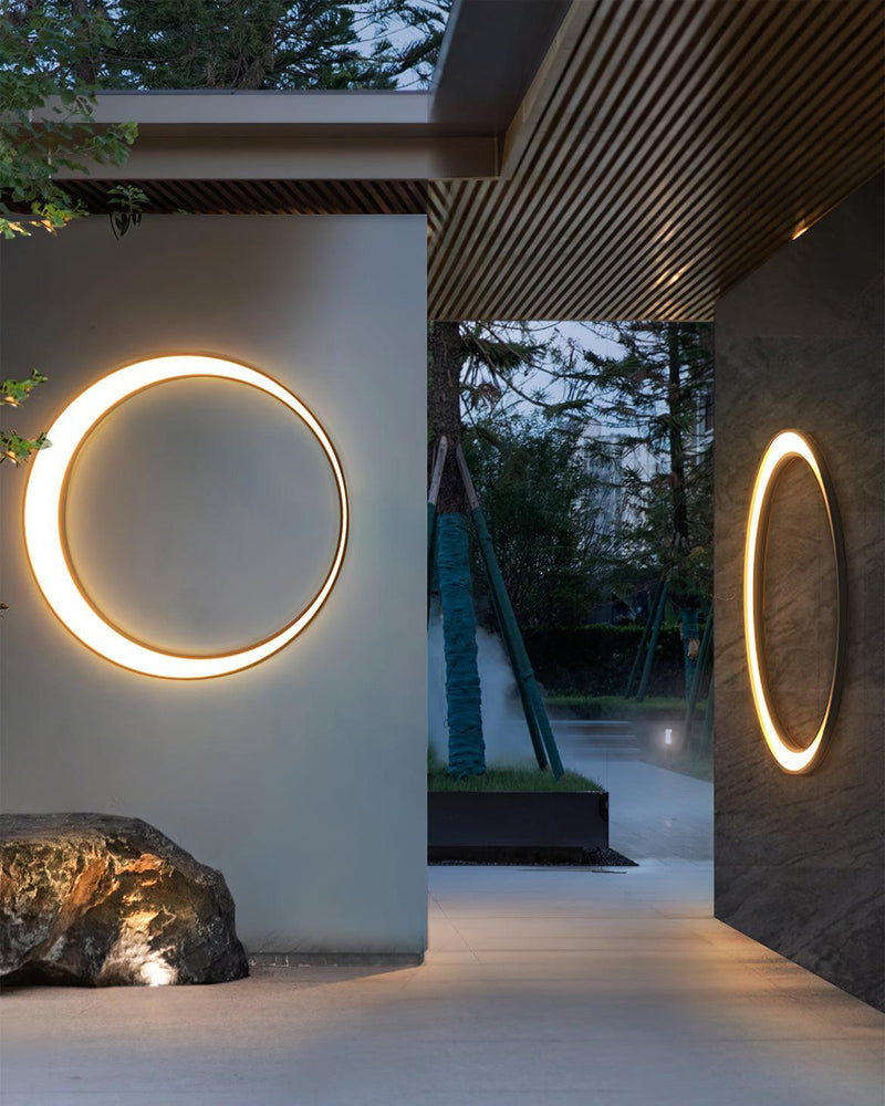Moon Outdoor Wall Lamp-DWHOME