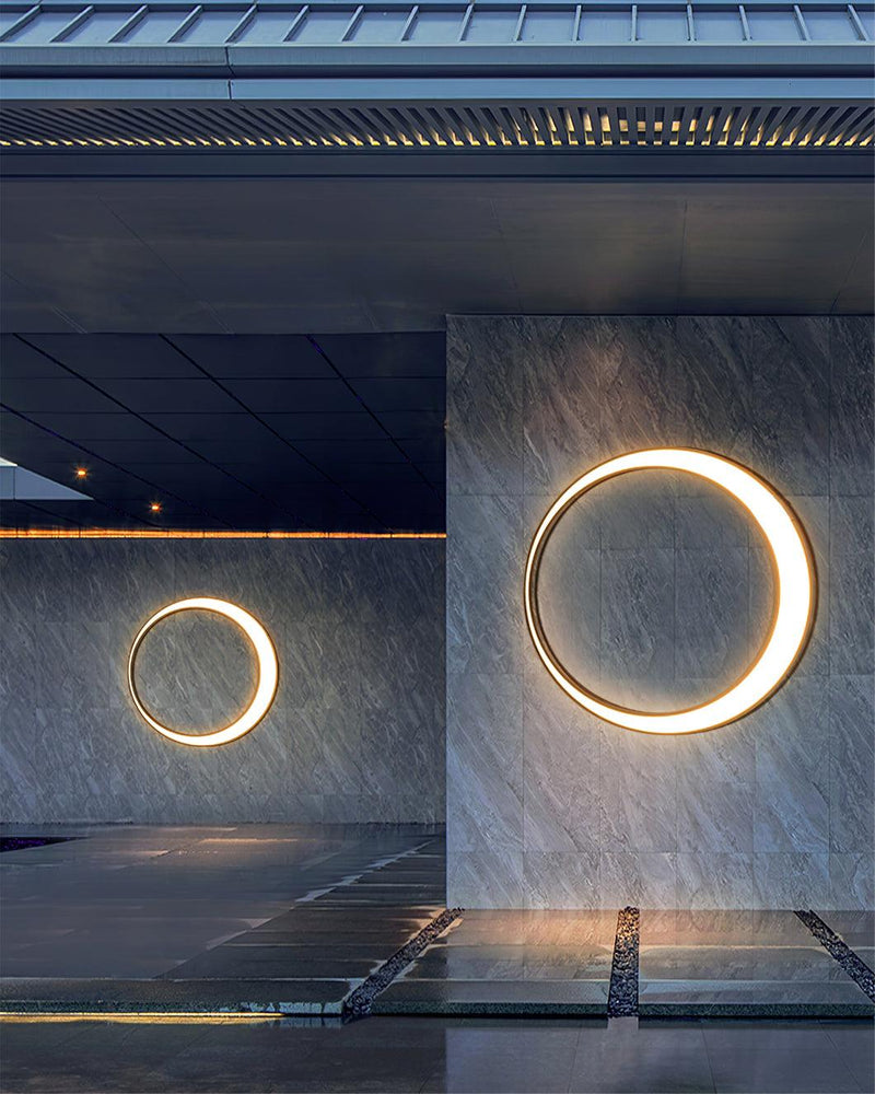 Moon Outdoor Wall Lamp-DWHOME
