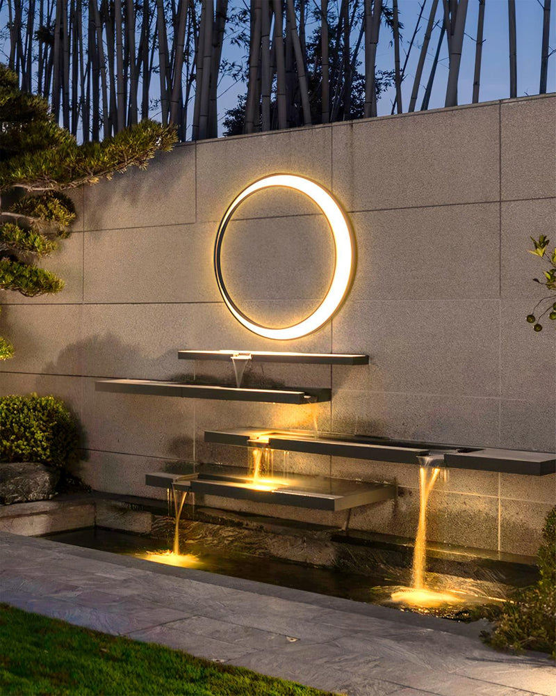 Moon Outdoor Wall Lamp-DWHOME