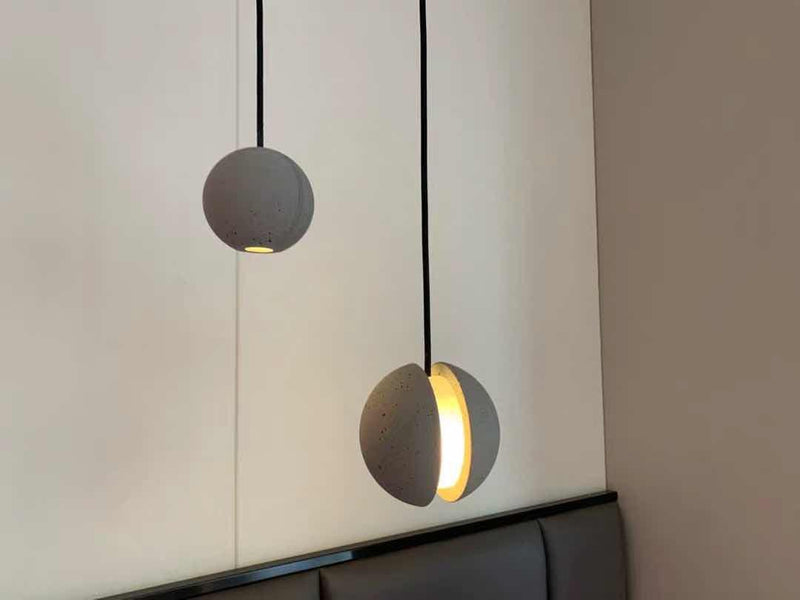 Moon Concrete Pendant Lamp-DWHOME
