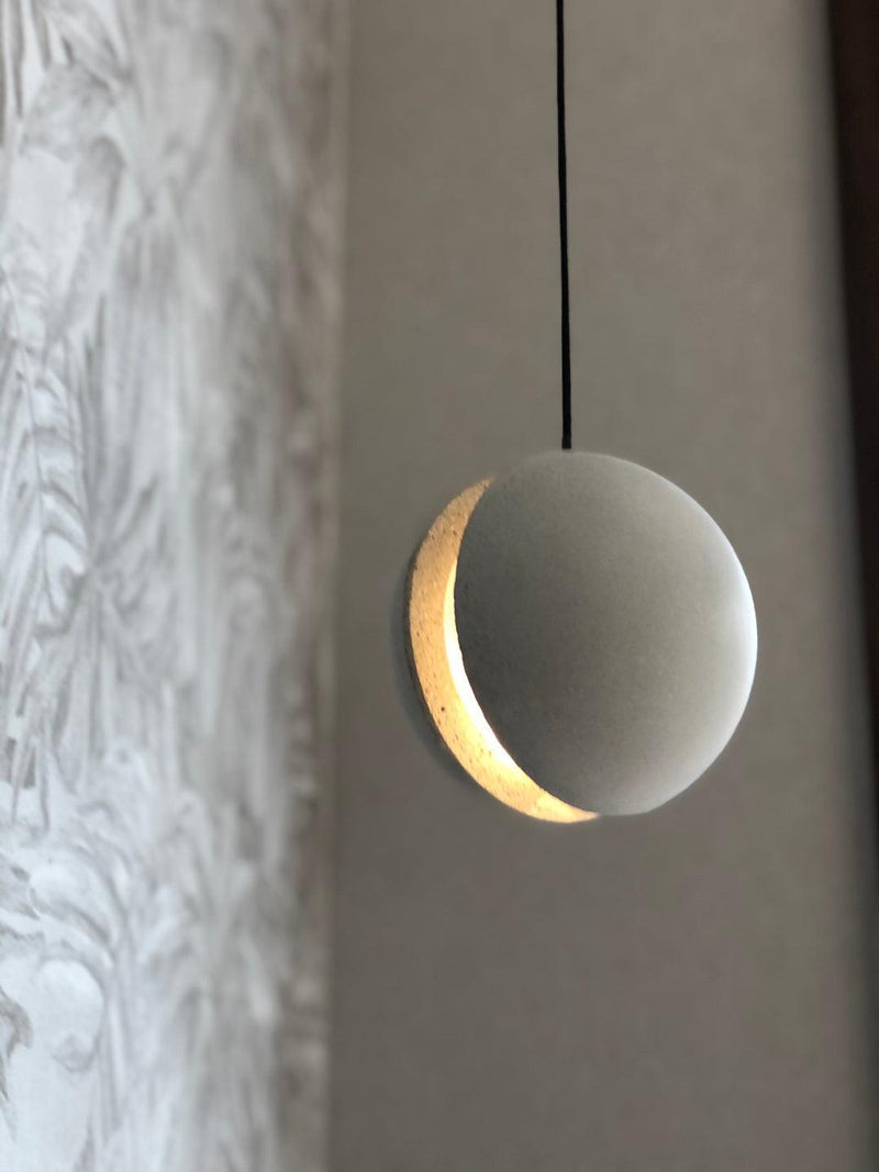 Moon Concrete Pendant Lamp-DWHOME