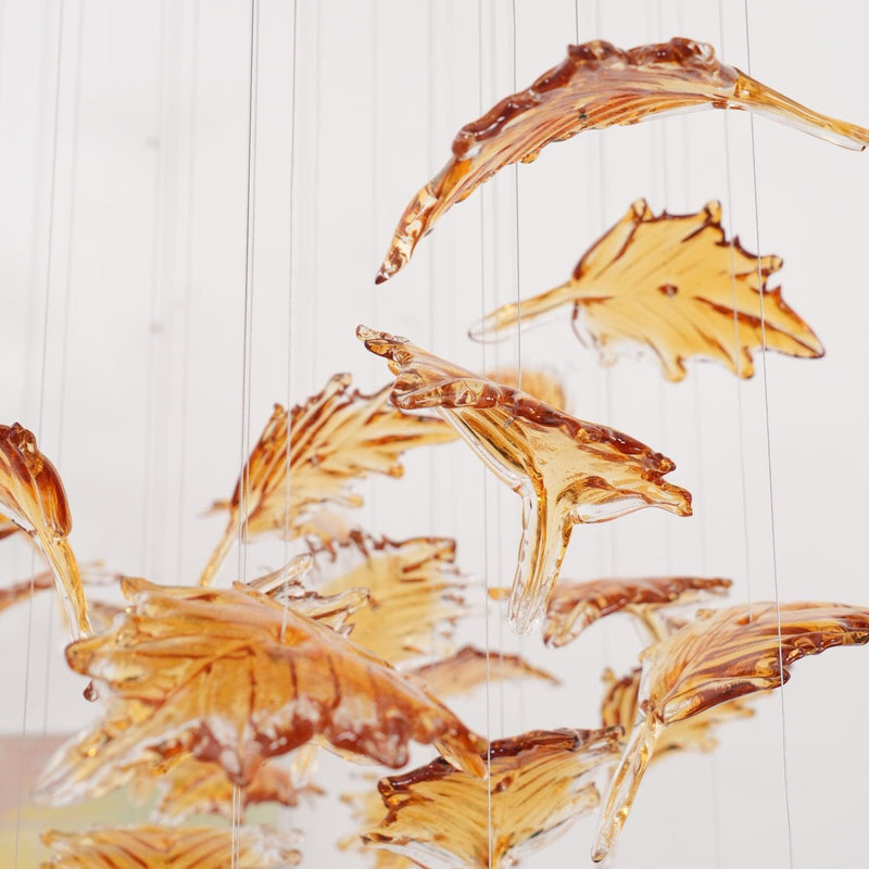 Multicolor Crystal Maple Leaf Chandelier-DWHOME