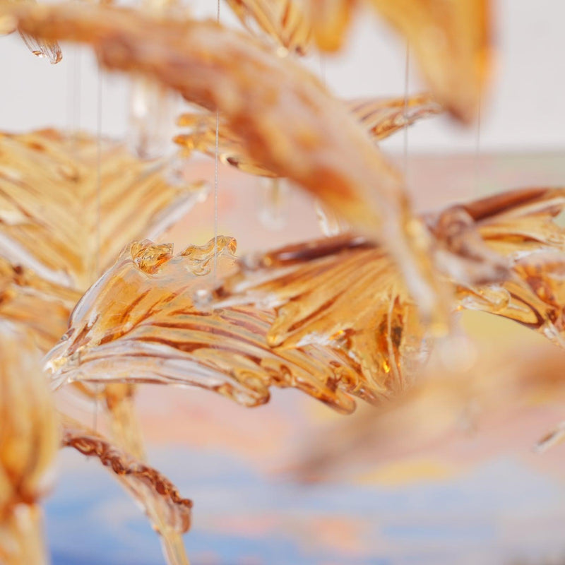 Multicolor Crystal Maple Leaf Chandelier-DWHOME