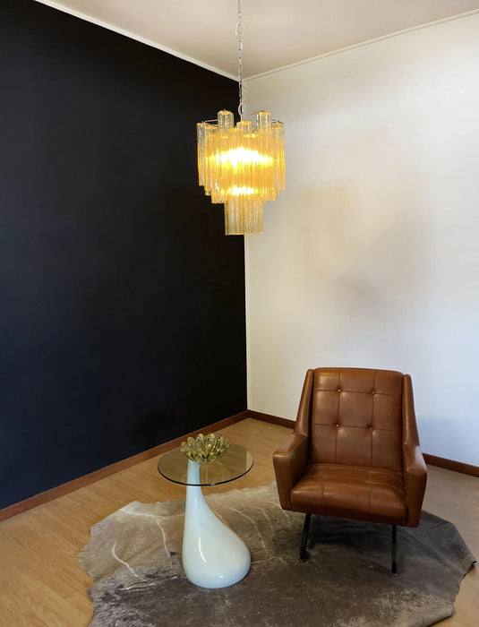 Fantastic Amber Murano Glass Tube Chandelier-DWHOME