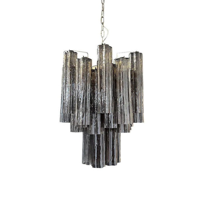 Fantastic Smoked Murano Glass Tube Chandelier-DWHOME