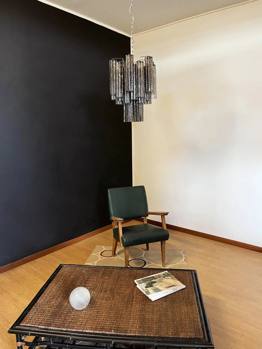 Fantastic Smoked Murano Glass Tube Chandelier-DWHOME