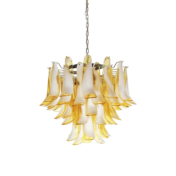 Vintage Caramels Glass Murano Petals Chandelier-DWHOME