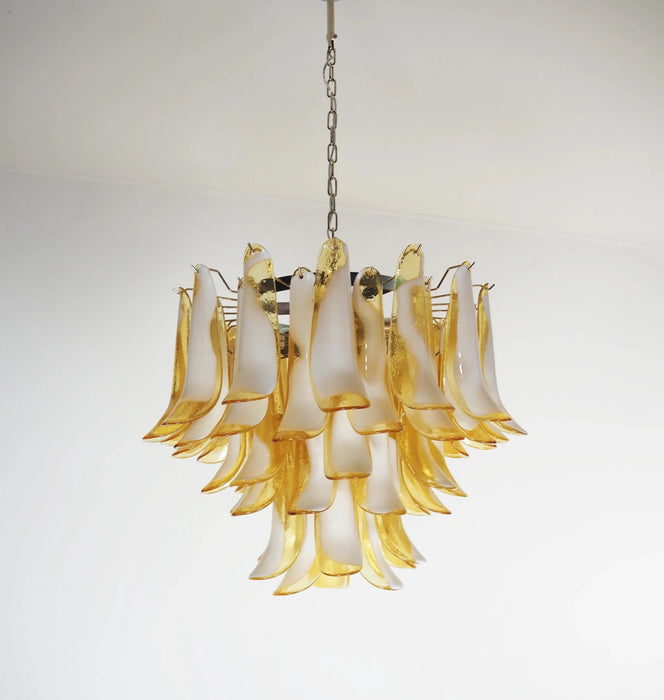 Vintage Caramels Glass Murano Petals Chandelier-DWHOME