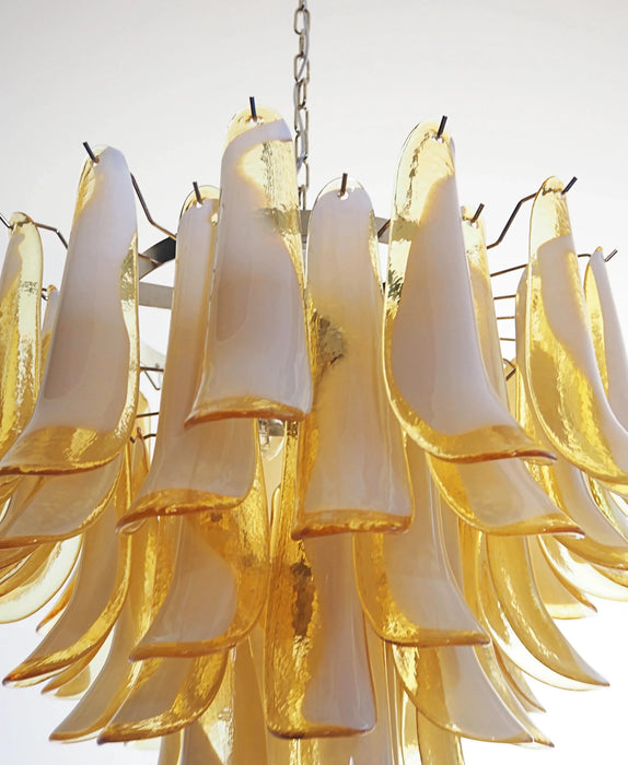 Vintage Caramels Glass Murano Petals Chandelier-DWHOME