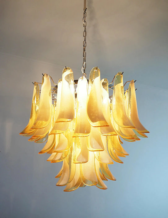 Vintage Caramels Glass Murano Petals Chandelier-DWHOME