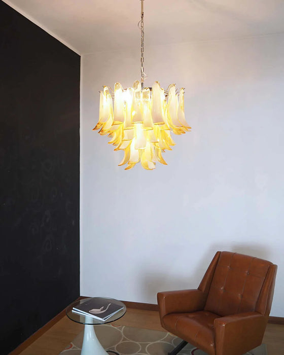 Vintage Caramels Glass Murano Petals Chandelier-DWHOME