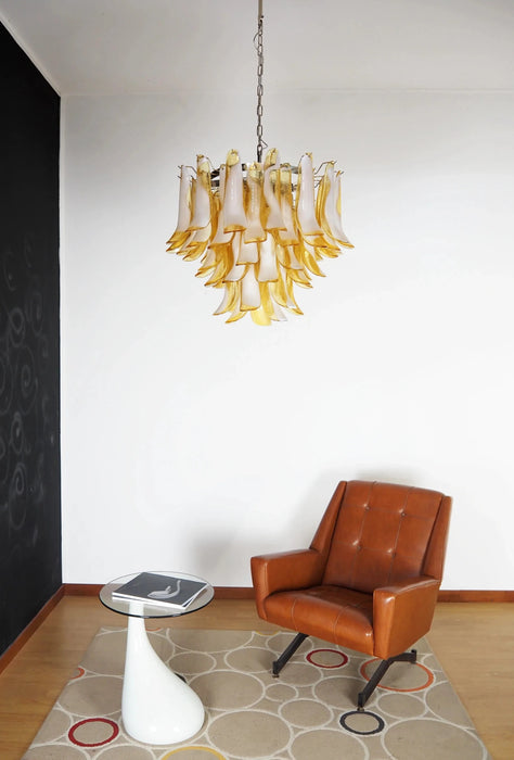 Vintage Caramels Glass Murano Petals Chandelier-DWHOME