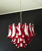 Vintage Red Glass Murano Petals Chandelier-DWHOME