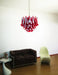 Vintage Red Glass Murano Petals Chandelier-DWHOME