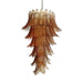 Murano Amber Felch Spiral Chandelier-DWHOME