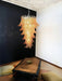 Murano Amber Felch Spiral Chandelier-DWHOME