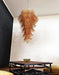 Murano Amber Felch Spiral Chandelier-DWHOME