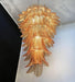 Murano Amber Felch Spiral Chandelier-DWHOME