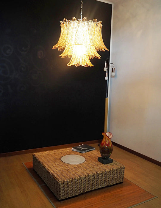 Murano Amber Ferns Glass Chandelier-DWHOME