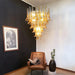 Murano Amber Glass Petals Chandelier-DWHOME