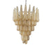 Vintage Amber Murano Glass Petals Drop Chandelier-DWHOME