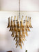 Murano Amber Glass Petals Chandelier-DWHOME