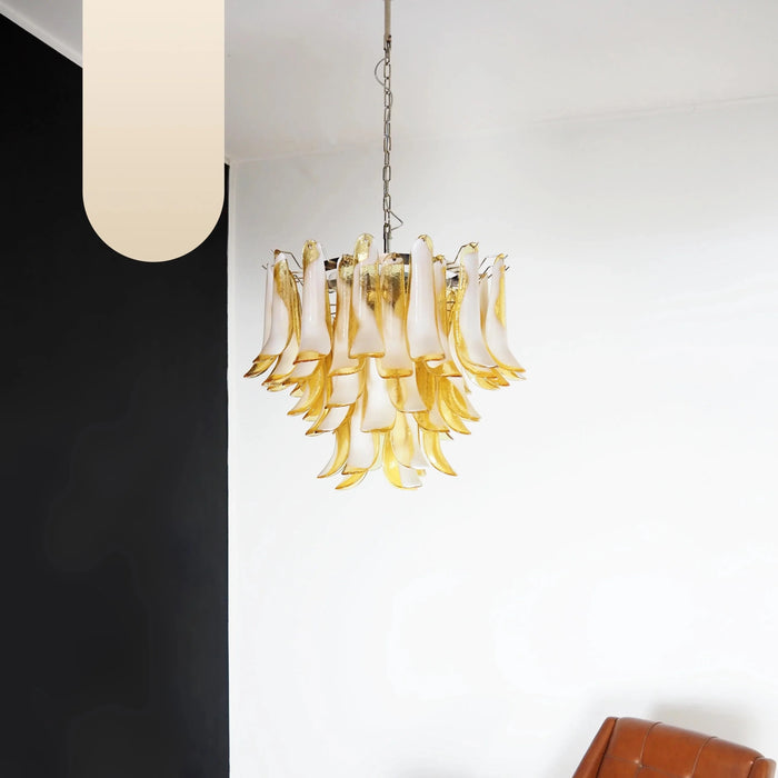 Vintage Caramels Glass Murano Petals Chandelier-DWHOME