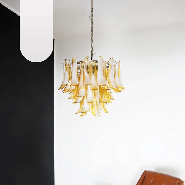 Vintage Caramels Glass Murano Petals Chandelier-DWHOME