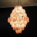 Huge Vintage Murano Pink Disks Chandelier-DWHOME