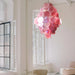 Huge Vintage Murano Pink Disks Chandelier-DWHOME