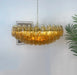 Murano Faceted Amber Glass Chandelier-DWHOME