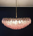 Murano Faceted Pink Glass Chandelier-DWHOME