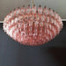 Murano Faceted Pink Glass Chandelier-DWHOME