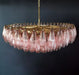 Murano Faceted Pink Glass Chandelier-DWHOME