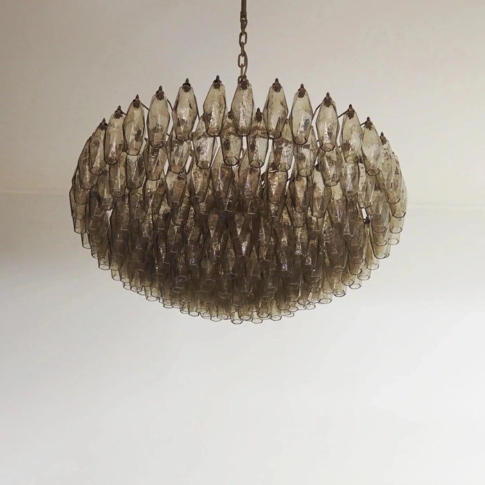 Murano Faceted Smoked Glass Chandelier-DWHOME